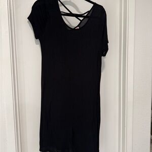 Mossimo Supply Co. Black Crisscross Back Dress